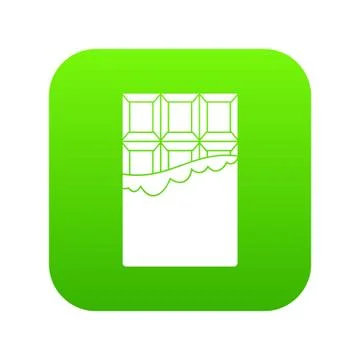 Chocolate icon green vector Stock Illustration