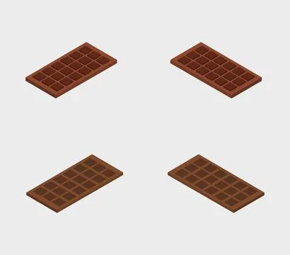 Chocolate icon illustrated in vector on white background Stock Photos