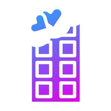 Chocolate icon solid purple style valentine illustration vector element and.. Stock-Illustration