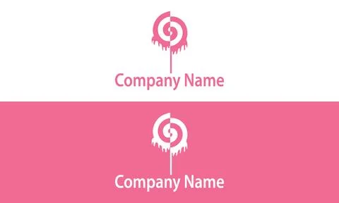 Chocolate icon vector design pink and white color, candy icon design Stock Illustration