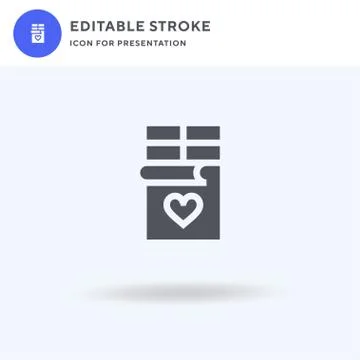 Chocolate icon vector, filled flat sign, solid pictogram isolated on white, l イラスト素材