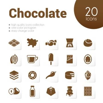 Chocolate icons Stock Illustration