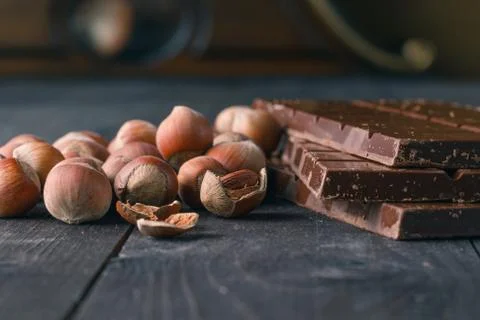 Chocolate with ingredients Foto stock