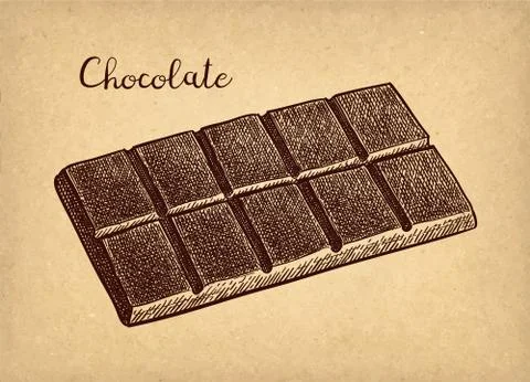Chocolate ink sketch. Stock-Illustration