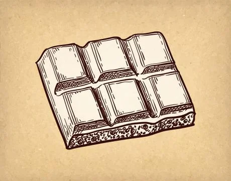 Chocolate ink sketch. Stock Illustration