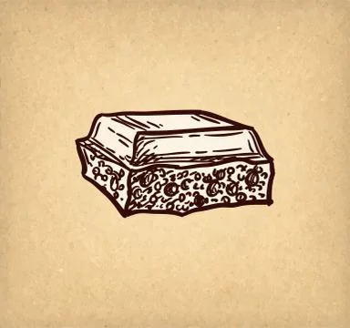Chocolate ink sketch. Stock Illustration