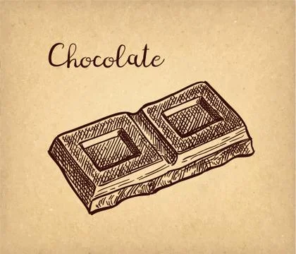 Chocolate ink sketch. Stock Illustration