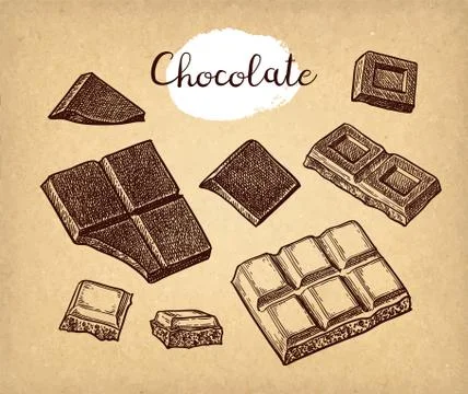 Chocolate ink sketch. Stock-Illustration