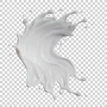 Chocolate isolated splashes. 3D render illustration Stock Illustration