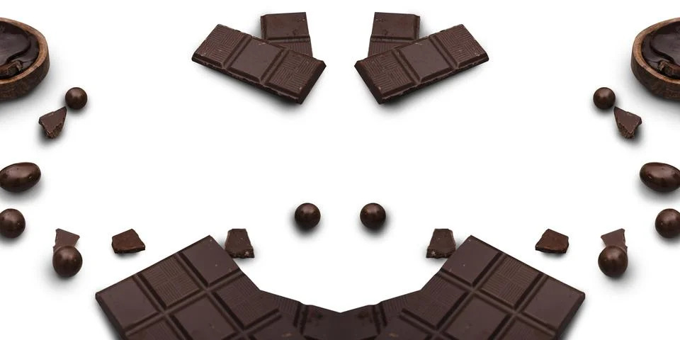 Chocolate isolated on white background Stock Illustration