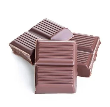 Chocolate isolated on white background Stock Photos
