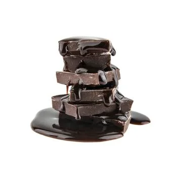 Chocolate isolated on white background Stock Photos