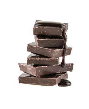 Chocolate isolated on white background Stock Photos
