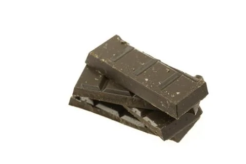 Chocolate isolated on white Stock Photos