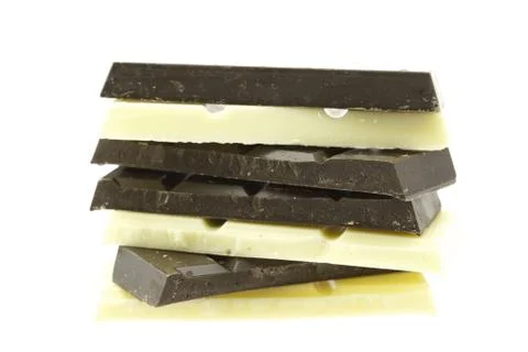 Chocolate isolated on white Stock Photos