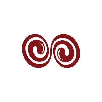 Chocolate jam curl shape decoration logo vector Stock Illustration