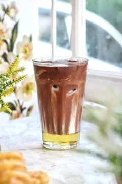 Chocolate latte Foto stock