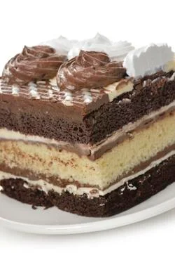 Chocolate layer cake Stock Photos