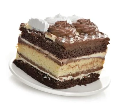 Chocolate layer cake Stock Photos