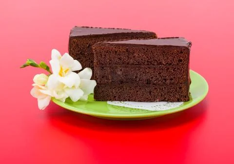 Chocolate layer cake Foto stock
