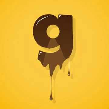 Chocolate letter Stock Illustration
