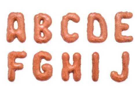 Chocolate letters Stock Photos