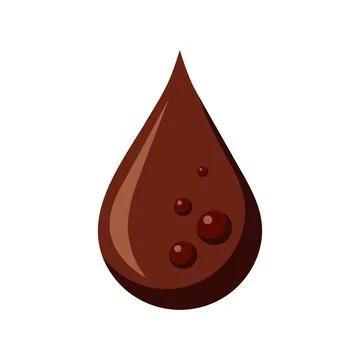 Chocolate liquid drop icon isolated on white background Stock Illustration