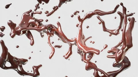 Chocolate liquid splash  Stock Footage 238003829
