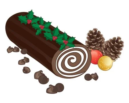 Chocolate log Illustrazione stock