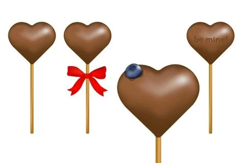 Chocolate lollipop Stock Illustration
