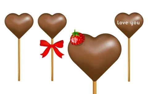 Chocolate lollipop Stock Illustration