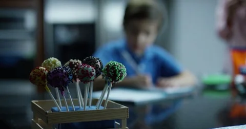 Chocolate Lollipops on kitchen 動画素材 81492537