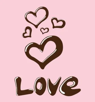 Chocolate love Stock Illustration