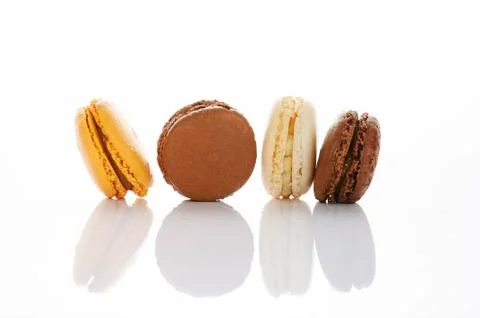 Chocolate macaroons Stock Photos