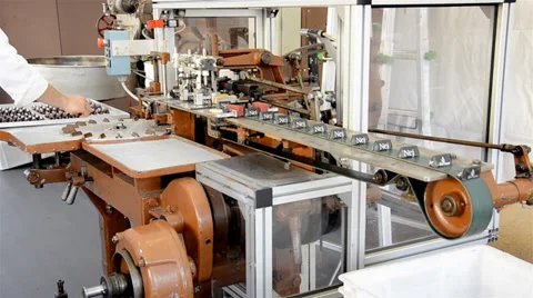 Chocolate machinery Stock Footage 34382734