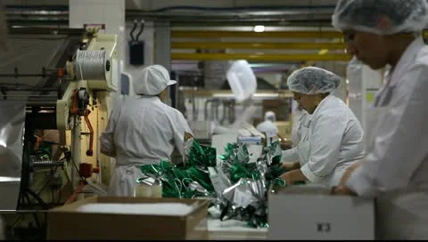 Chocolate-making factory in the