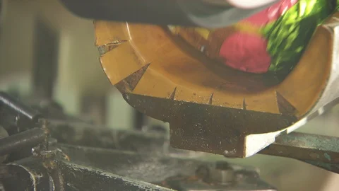 Chocolate making manufacture of Easter chocolate eggs, chocolate factory Stock Footage 123240166