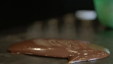 Chocolate making phase luquid chocolate Stock Footage 229718127