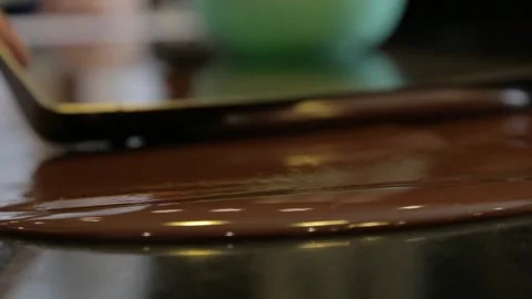 Chocolate making phase luquid chocolate Stock Footage 229718566