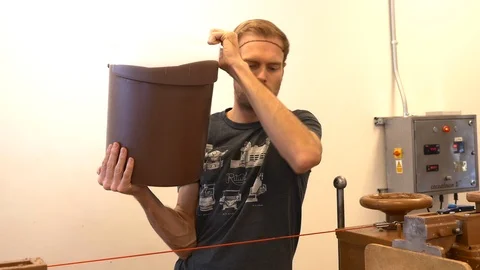 The chocolate making process using the three-role refiner. Stock Footage 100647006