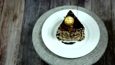 Chocolate Malt cake Stock Footage 108440296