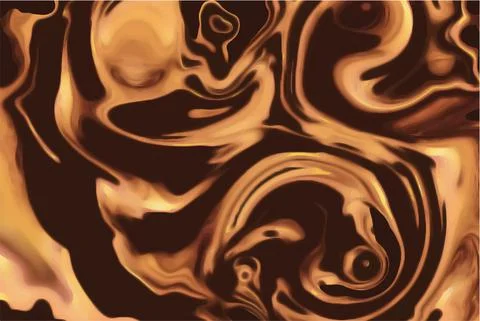 Chocolate marble pattern. Vector monochrome texture of the cream. Stock Illustration