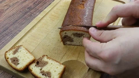 Chocolate marbled person sliced Stock Footage 150640473