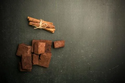 Chocolate marshmallows with spices Stock Photos
