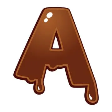 Chocolate Melt Font Type Stock Illustration