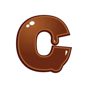 Chocolate Melt Font Type Stock Illustration