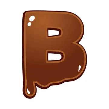Chocolate Melt Font Type Stock Illustration