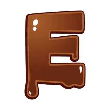 Chocolate Melt Font Type Stock Illustration