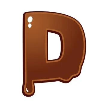 Chocolate Melt Font Type 스톡 일러스트