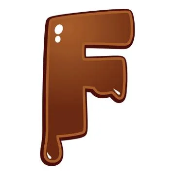 Chocolate Melt Font Type 스톡 일러스트